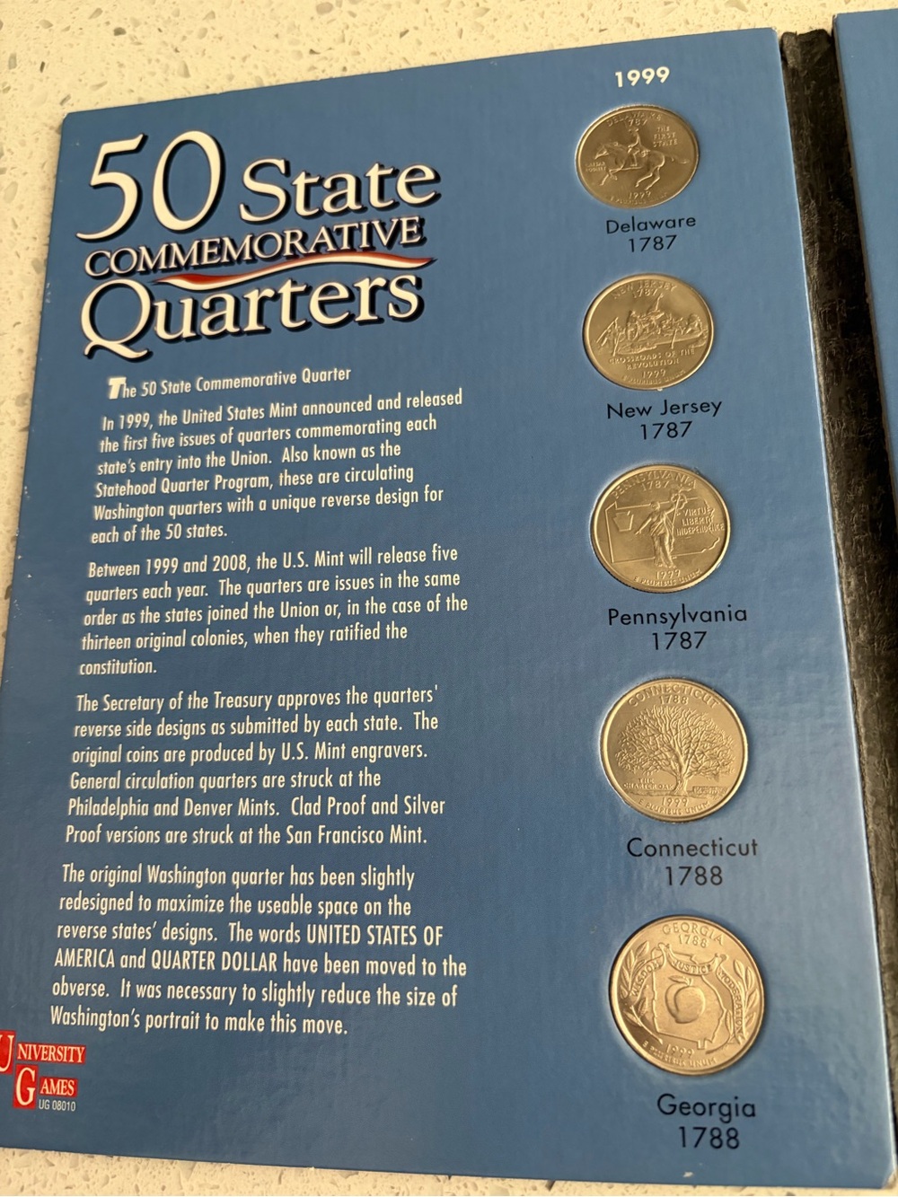 Complete 1999–2008 50 State Quarters Collection in Collector Album